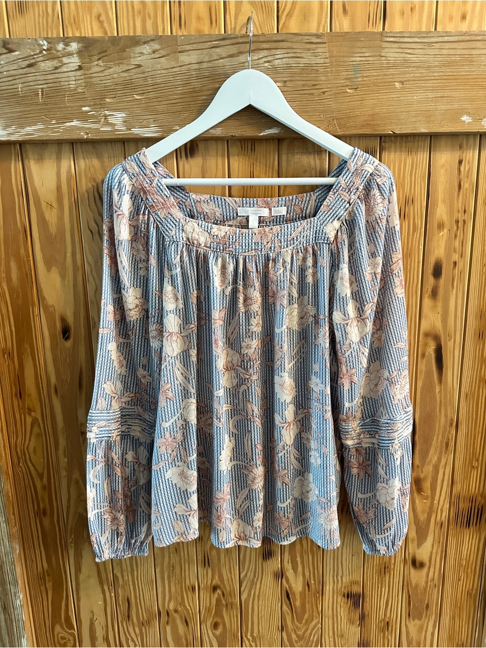 Floral  Lauren Conrad Top in Blue and Pink